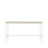 Table de bar Base High, oak, structure blanche, bord en contreplaqué, l85 L190 H105
