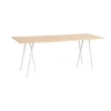 Table de bar Loop Stand incl. support 92,5x250 cm, White-clear lacq. oak