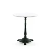 Table de café Classic, Marbre blanc, support noir