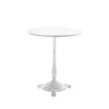 Table de café Classic, Marbre blanc, support blanc