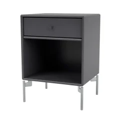 Table de chevet Dream, coal 36, pieds chromés