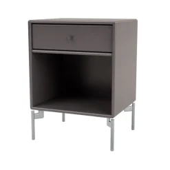 Table de chevet Dream, coffee 35, pieds chromés