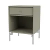 Table de chevet Dream, fennel 144, pieds chromés