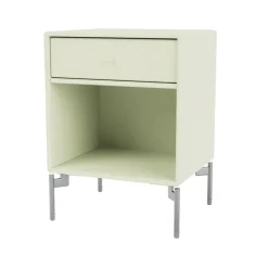 Table de chevet Dream, pomelo 140, pieds chromés