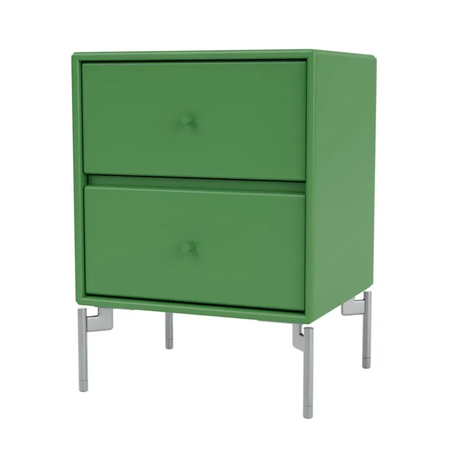 Table de chevet Drift, parsley 152, pieds chromés cm