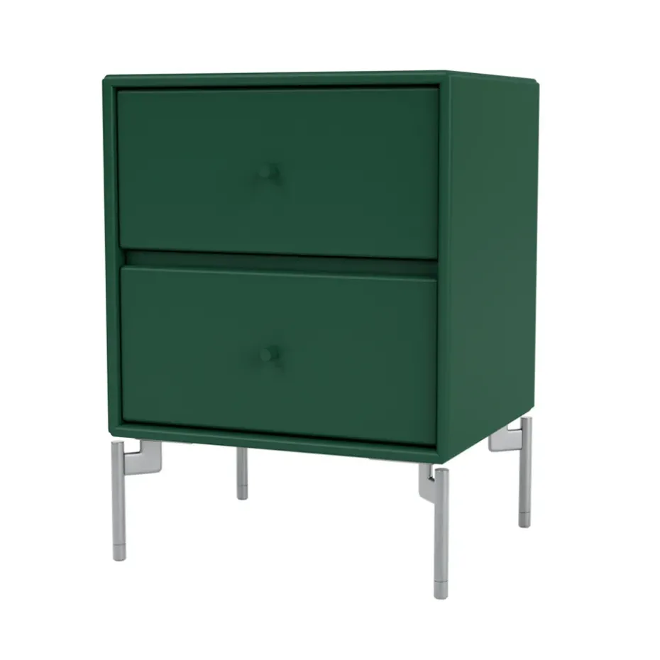 Table de chevet Drift, pine 136, pieds chromés cm