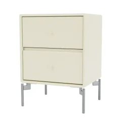 Table de chevet Drift, vanilla 150, pieds chromés cm