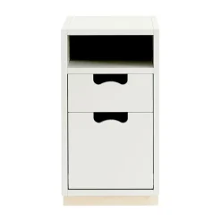 Table de chevet Snö G3, white, base en bouleau