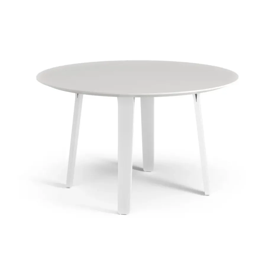 Table Divido Ø120 cm, Frêne laminé blanc
