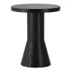 Table Draft Ø40 cm, Frêne teinté noir