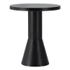 Table Draft Ø50 cm, Frêne teinté noir