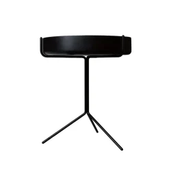 Table Drum, Vernis noir-h.46cm-structure noire