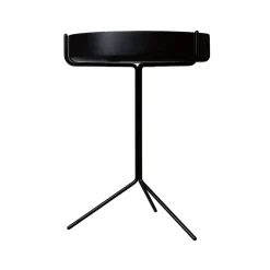Table Drum, Vernis noir-h.56cm-structure noire