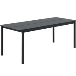 Table en acier Linear steel table 200 cm, Black