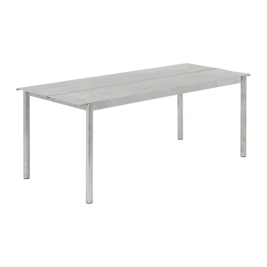 Table en acier Linear steel table 200 cm, Warm galvanized steel