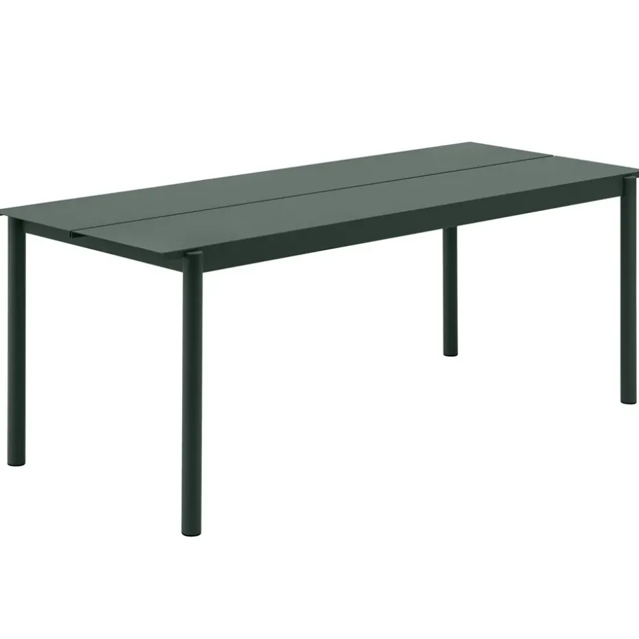 Table en acier Linear steel table 200 cm, Dark green