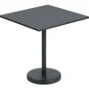 Table en acier Linear 70x70, Black