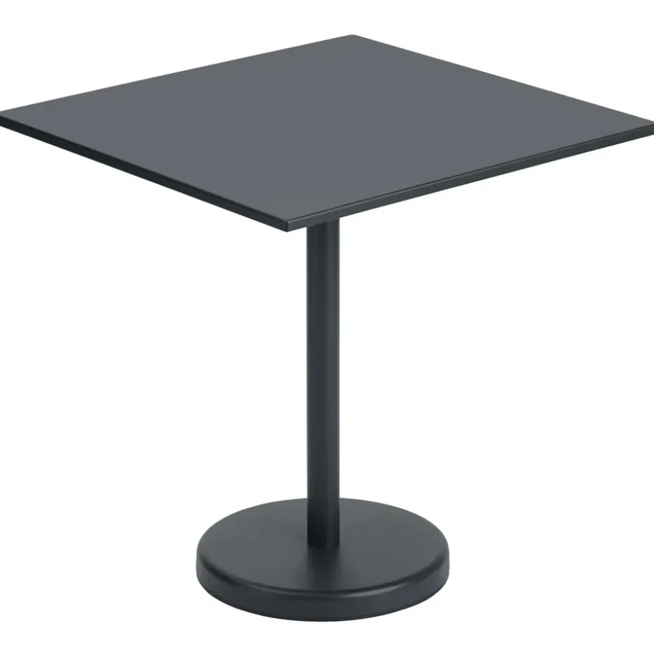 Table en acier Linear 70x70, Black