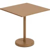 Table en acier Linear 70x70, Burnt orange