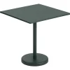 Table en acier Linear 70x70, Dark green