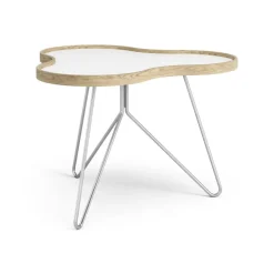 Table Flower 62x66 cm, H45 cm chêne laqué