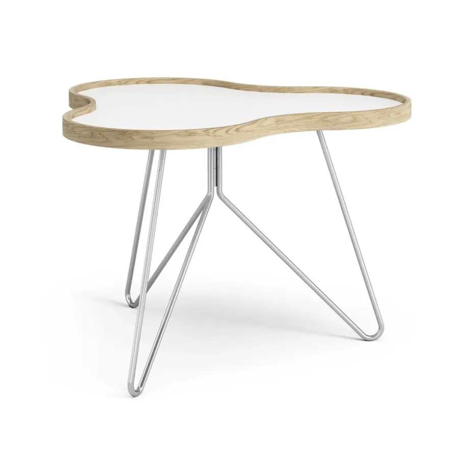 Table Flower 62x66 cm, H45 cm chêne laqué