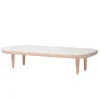 Table Fly SC5, Chêne huilé clair + marbre blanc