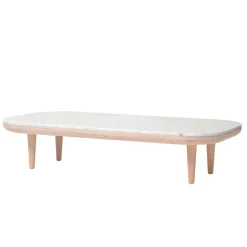 Table Fly SC5, Chêne huilé clair + marbre blanc