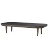 Table Fly SC5, chêne huilé fumé + marbre noir