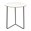 Table High Tech, Blanc stratifié compact-noir, Ø60 cm