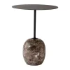 Table Lato LN8, Warm black-Emparador marble