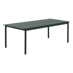 Table Linear steel table 220x90 cm, Dark green (RAL 6012)