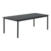 Table Linear steel table 220x90 cm, Black (RAL 7021)