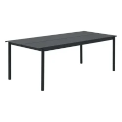 Table Linear steel table 220x90 cm, Black (RAL 7021)