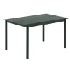 Table Linear steel table 140x75 cm, Dark green