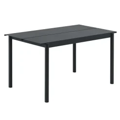 Table Linear steel table 140x75 cm, Black