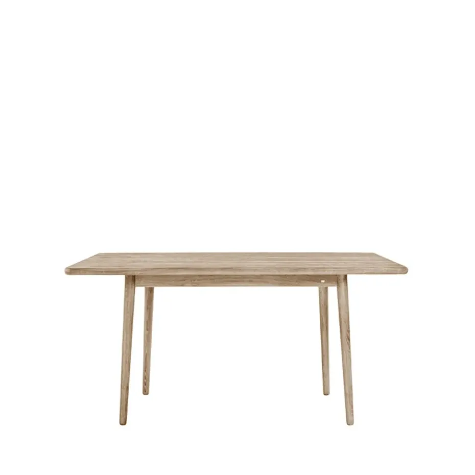 Table Miss Holly 175x82 + 2 rallonges 2x50 cm, chêne huilé blanc