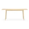 Table Miss Holly 175x100 cm, bouleau huilé naturel, 1 rallonge