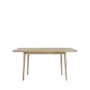 Table Miss Holly 175x82 cm, chêne laqué mat clair