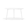 Table Miss Tailor Ø130 cm, blanc 21 couvrant, plateau fixe
