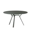 Table ronde Radice Quadra, metallic grey