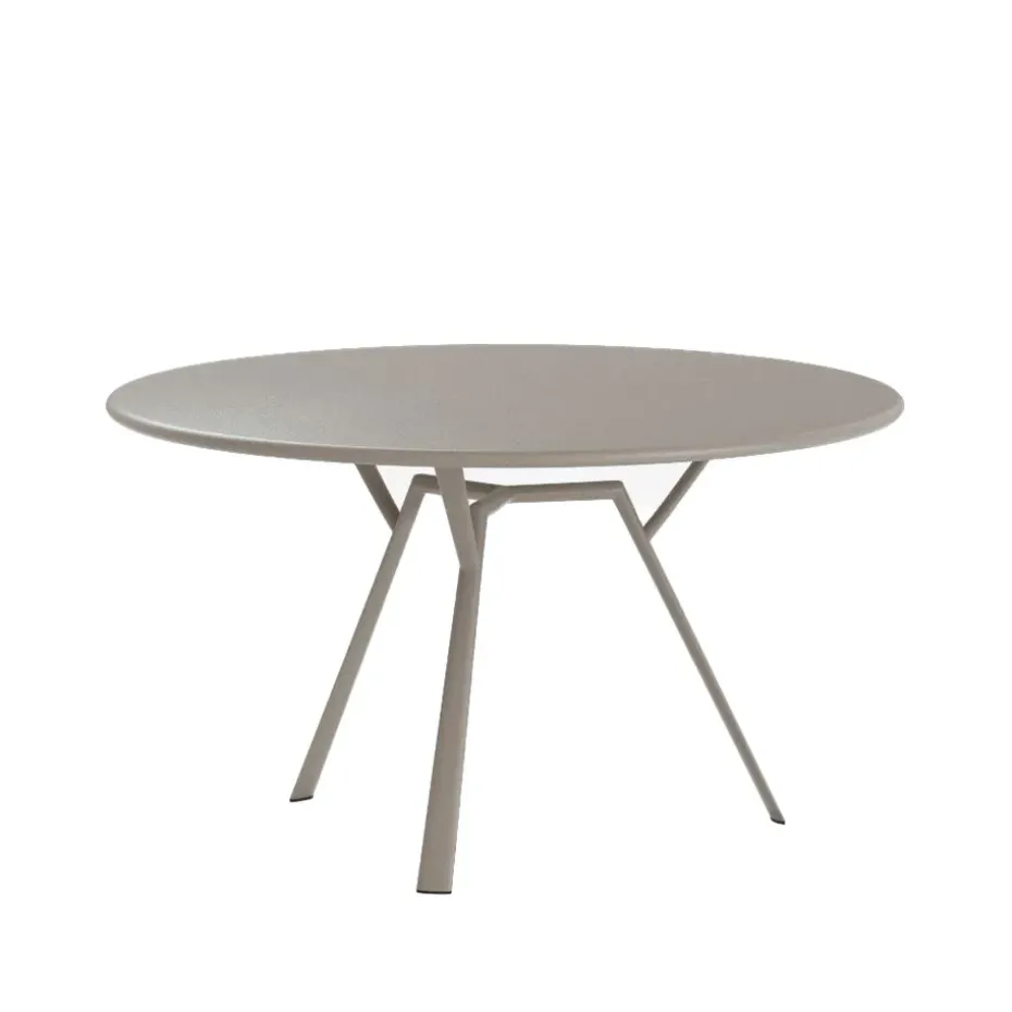 Table ronde Radice Quadra, pearly gold