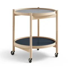 Table roulante Bølling Tray Table model 50, water, structure en hêtre huilé