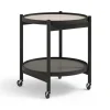 Table roulante Bølling Tray Table model 50, stone, structure en chêne laqué noir