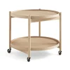 Table roulante Bølling Tray Table model 60, hêtre huilé, structure en hêtre huilé