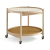 Table roulante Bølling Tray Table model 60, sunny, structure en hêtre huilé
