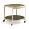 Table roulante Bølling Tray Table model 60, leaf, structure en hêtre non traité