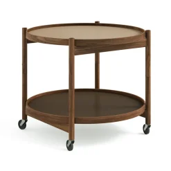 Table roulante Bølling Tray Table model 60, earth, structure en noyer huilé