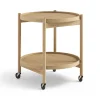 Table roulante Bølling Tray Table model 50, chêne huilé, structure en chêne huilé