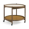 Table roulante Bølling Tray Table model 60, sunny, structure en chêne huilé fumé